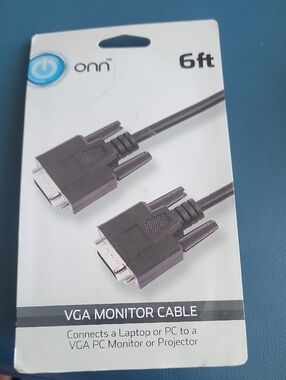 2 _ Pack On Running Black VGA Monitor Cable Pack